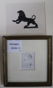 Eric Gill2 printsMadonna and child and The Lion2 x 1.5in. and 4 x 5in.
