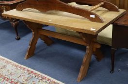A light oak refectory table W.160cm