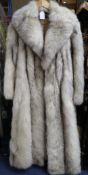 A blue fox fur coat by Grosvenor, Canada