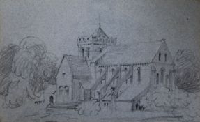 Peter de Wint (1784-1849)pencil with whiteBoxgrove Priory, West SussexSpink label verso4.25 x 6.