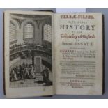 Amhurst, Nicholas - Terrae-Filius: or, The Secret History of the University of Oxford, 2 vols in