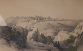 After David RobertslithographJerusalem from the Mount of Olives12.5 x 19in.