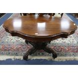 A French rosewood centre table, circa 1860, W.130cm