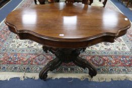 A French rosewood centre table, circa 1860, W.130cm