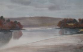 Cecil Arthur Hunt (1873-1965)watercolourLake scenesigned34 x 52cm