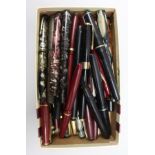 A quantity of fountain pens