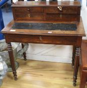 A Victorian mahogany desk W.80cm