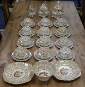 An early Victorian gilt decorated tea set