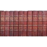 Boswell, James - The Life of Samuel Johnson, 10 vols, 8vo, half morocco, marbled boards, John