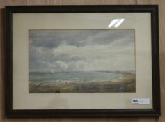 Late 19th century English SchoolwatercolourCoastal landscape11.5 x 19.5in.