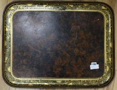 A Regency papier mache tray