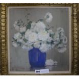 W.W. DavidsonwatercolourStill lifes of flowers in a blue vase13 x 14in.