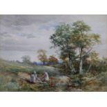 David Bates (Exh. 1868-1904)watercolour"In Eastnor Park, Near Ledbury"signed and dated 190510 x