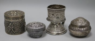 Four items of Eastern metalware.