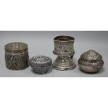 Four items of Eastern metalware.