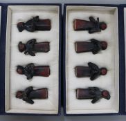 Eight Chinese pottery figures of musicians (2 boxes)