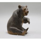 A Bavarian carved wood bear