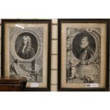 Hugh Braken2 engravingsPortrait of Charles Lord Talbot and Charles Howard, overall 16.5 x 11.5in.,