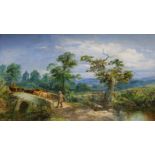 19th century English Schooloil on boardDrover in a landscape12 x 18in., unframed