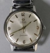 A gentleman's 1960's stainless steel Omega Seamaster automatic wrist watch.