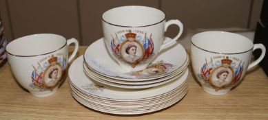 A collection of ten pieces, Queen Elizabeth II Coronationware