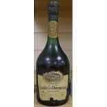 A bottle of Taittinger Comtes de champagne, blanc de blanc 1971