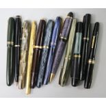 A collection of fountain pens