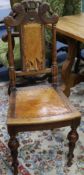 A set of six Danish oak dining chairs