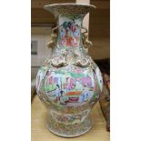 A Cantonese vase, 34cm