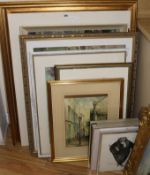 A group of assorted paintings and prints