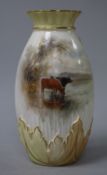 A Royal Worcester vase by John Stinton
