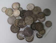 A collection of 19th century and later coins