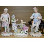 Three German porcelain figures