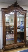 A 19th century French rosewood armoire 4ft 7in.