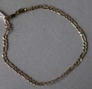 A 9ct gold curb link bracelet.