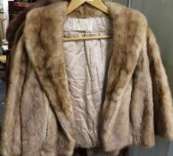 A light brown mink jacket