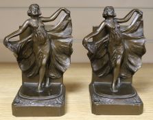 A pair of spelter bookends