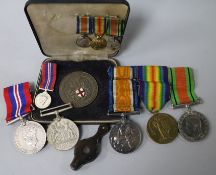 A WWI and WWII medal group to Lt. J. L. Webb, with miniatures