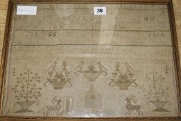 A Victorian needlework sampler