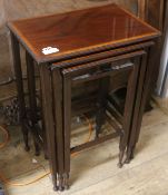 A nest of Edwardian mahogany occasional tables, W.1ft 7in.