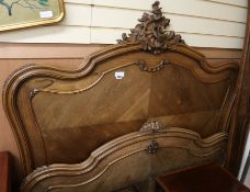 A 19th century French rosewood bedstead, W.5ft