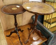 Two mahogany wine tables