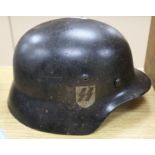 A WWII German SS helmet