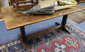 An oak refectory style table