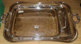 Two plated trays