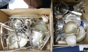 A quantity of mixed silver plated wares