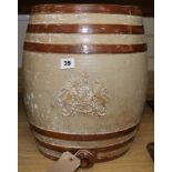 A Doulton & Watts stoneware barrel, 16in.