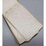 Anonymous - An early 19th century manuscript diary, commencing Monday May 13th 1822 recording visits