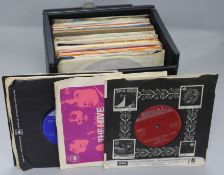 A Record Box containing a quantity of 1960's-70's 7 inch singles