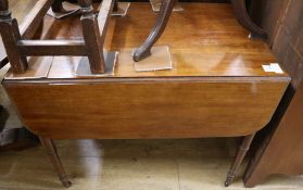 An early Victorian mahogany Pembroke table, W.2ft 10in.
